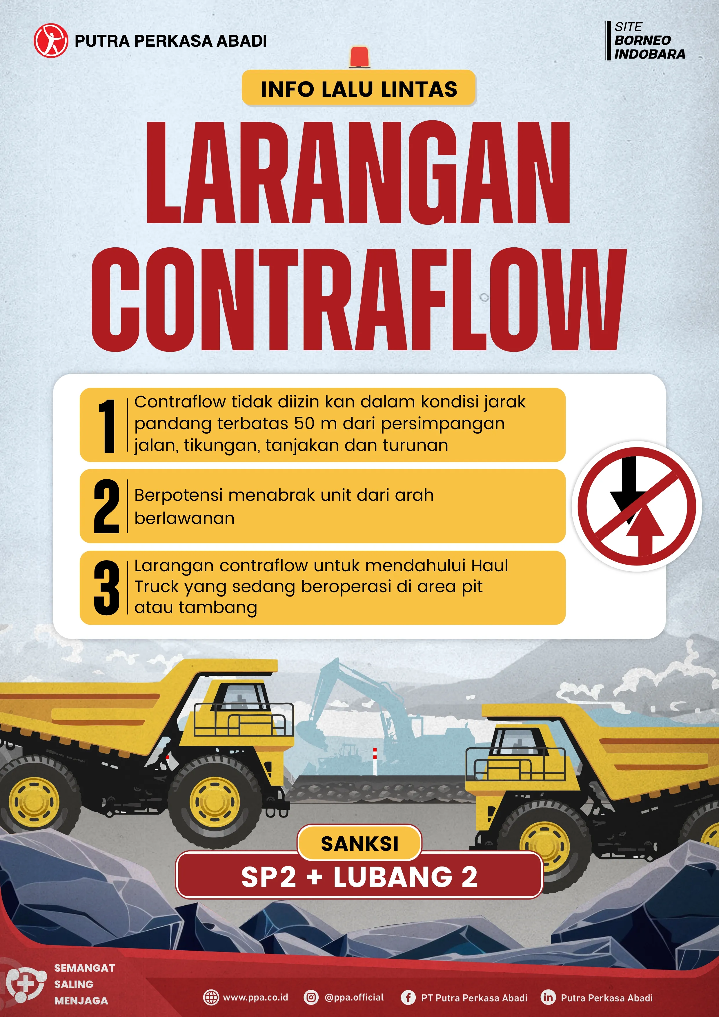 Larangan Contraflow Demi Keselamatan Operasional